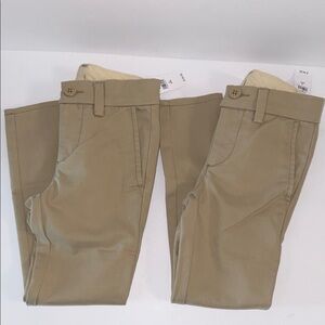 GAP Kids Khaki Casual Adjustable Waist Belt Loops Pants Boys Size 5 Slim - Qty 2
